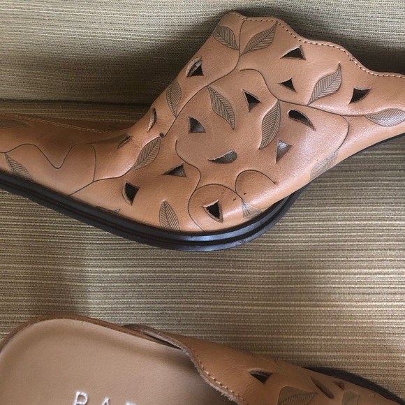 Fall Leather Cut out Pointed Toe Square Toe Vintage Heels Mules Y2K - Picture 2 of 7